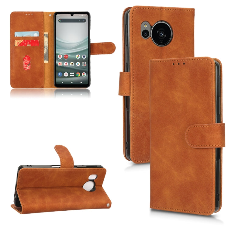 Skin Feel Magnetic Flip Leather Phone Case, For Motorola Moto G62 4G, For Sharp Aquos Sense 7 Plus, For OPPO A17