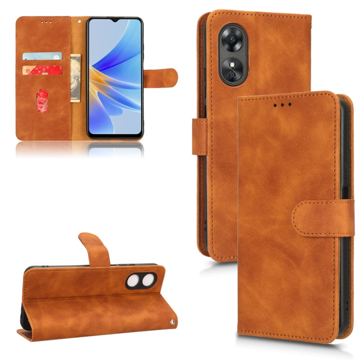 Skin Feel Magnetic Flip Leather Phone Case, For Motorola Moto G62 4G, For Sharp Aquos Sense 7 Plus, For OPPO A17