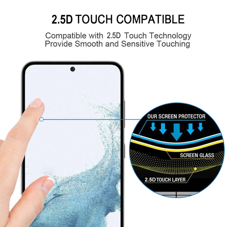 25pcs Full Glue Full Screen Tempered Glass Film, For Samsung Galaxy S23 5G / S22 5G (25 PCS), For Samsung Galaxy S23+ 5G / S22+ 5G (25 PCS)