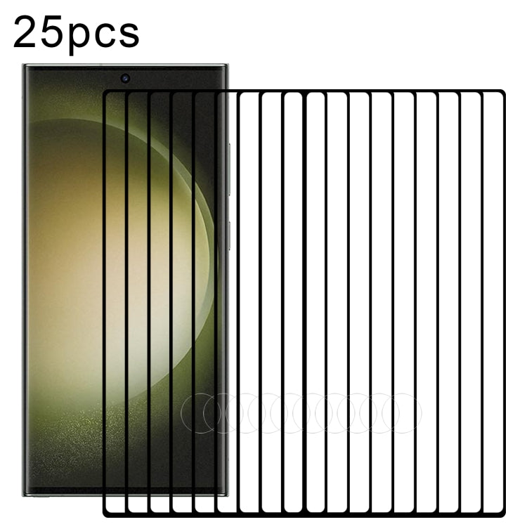 25pcs 3D Curved Edge Full Screen Full Glue Tempered Glass Film, For Samsung Galaxy S23 5G (25pcs), For Samsung Galaxy S23+ 5G (25pcs), For Samsung Galaxy S23 Ultra 5G (25pcs)
