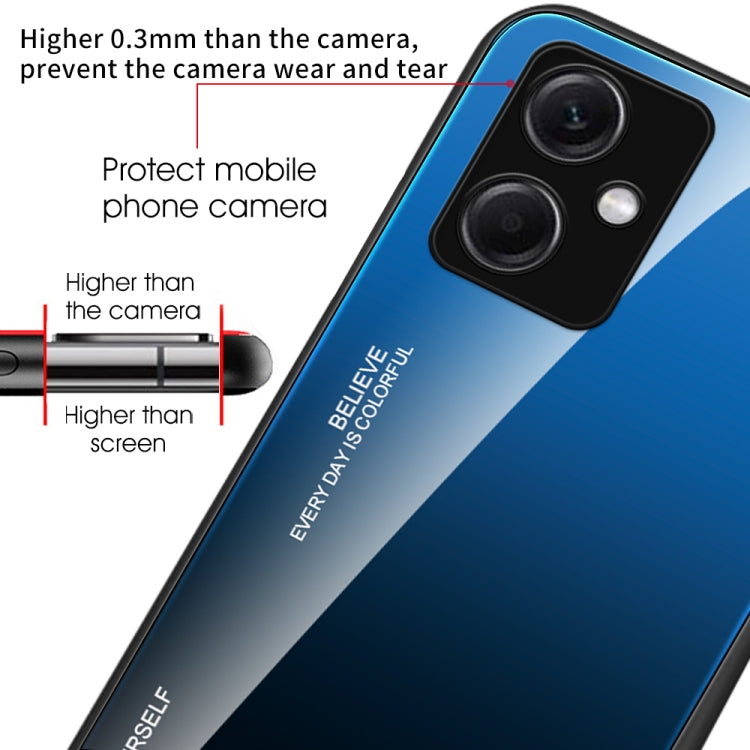 Gradient Color Glass Phone Case, For Xiaomi Redmi Note 12 China, For Xiaomi Redmi Note 12 Pro 5G China, For Xiaomi Redmi Note 12 Pro+ China