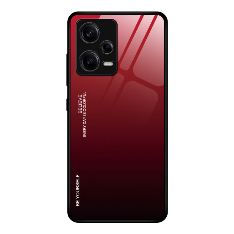 Gradient Color Glass Phone Case, For Xiaomi Redmi Note 12 China, For Xiaomi Redmi Note 12 Pro 5G China, For Xiaomi Redmi Note 12 Pro+ China