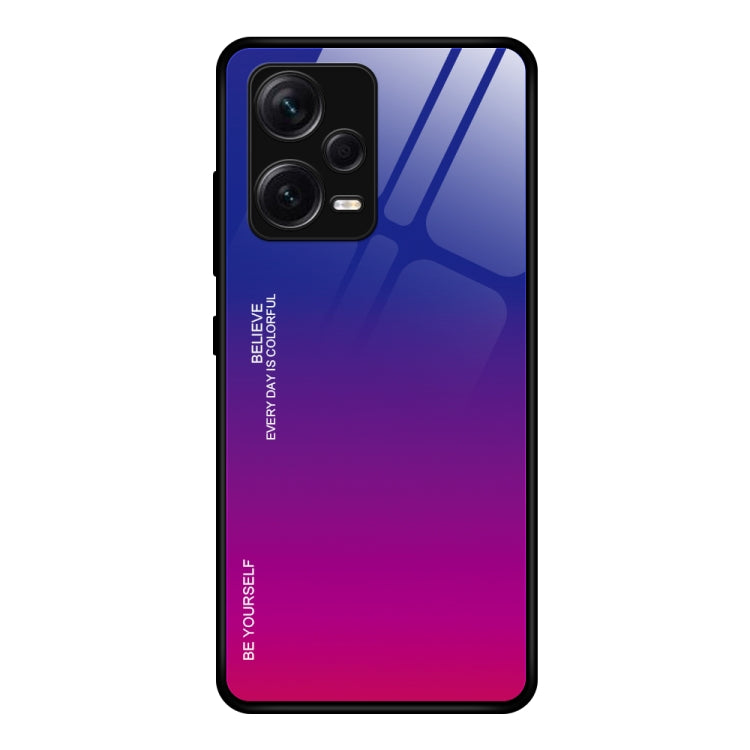 Gradient Color Glass Phone Case, For Xiaomi Redmi Note 12 China, For Xiaomi Redmi Note 12 Pro 5G China, For Xiaomi Redmi Note 12 Pro+ China