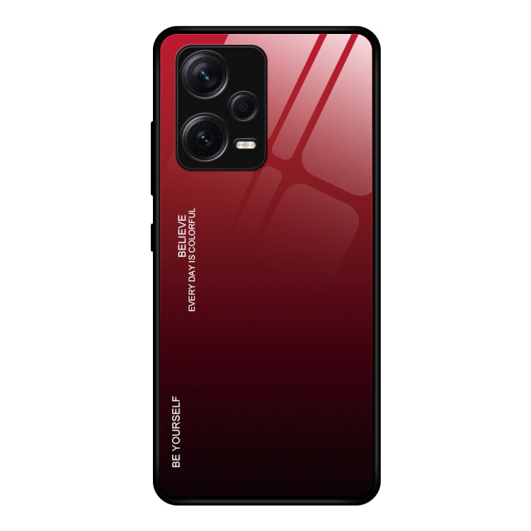 Gradient Color Glass Phone Case, For Xiaomi Redmi Note 12 China, For Xiaomi Redmi Note 12 Pro 5G China, For Xiaomi Redmi Note 12 Pro+ China