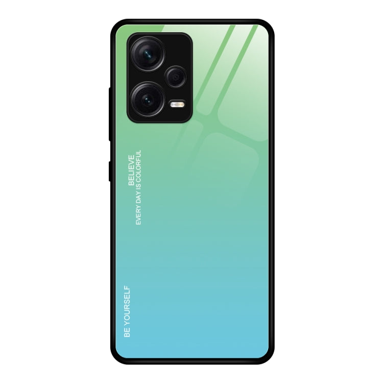 Gradient Color Glass Phone Case, For Xiaomi Redmi Note 12 China, For Xiaomi Redmi Note 12 Pro 5G China, For Xiaomi Redmi Note 12 Pro+ China