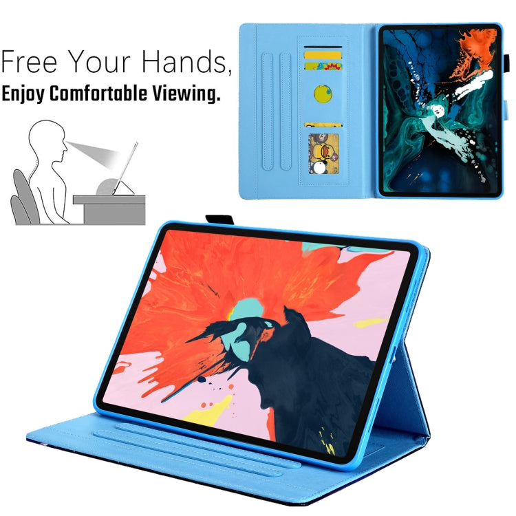 Colored Drawing Leather Smart Tablet Case, For iPad 10th Gen 10.9 2022