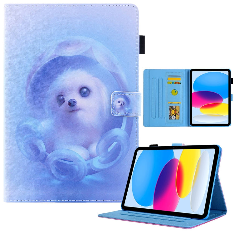 Colored Drawing Leather Smart Tablet Case, For iPad 10th Gen 10.9 2022