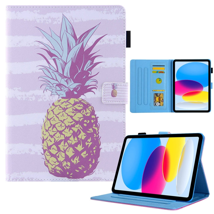 Colored Drawing Leather Smart Tablet Case, For iPad 10th Gen 10.9 2022