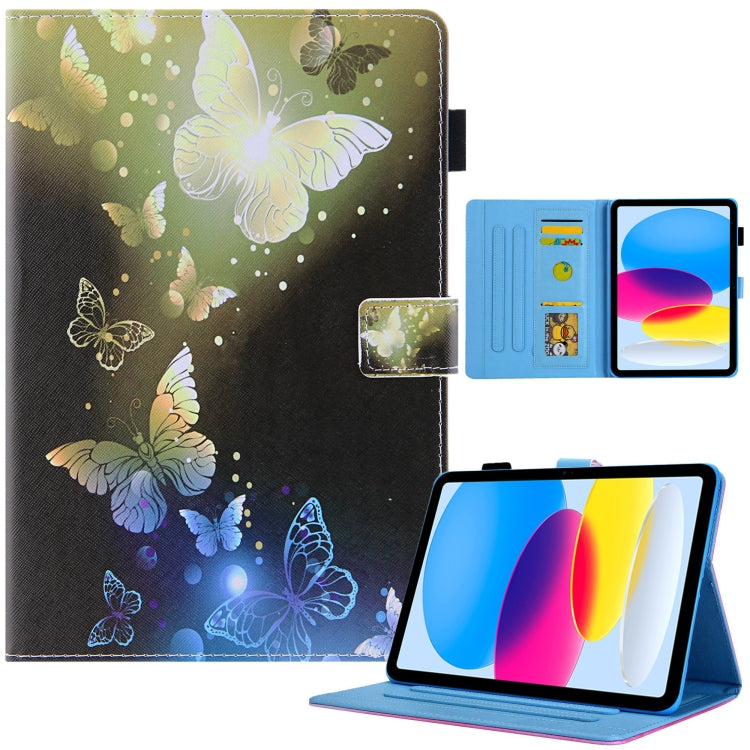 Colored Drawing Leather Smart Tablet Case, For iPad 10th Gen 10.9 2022