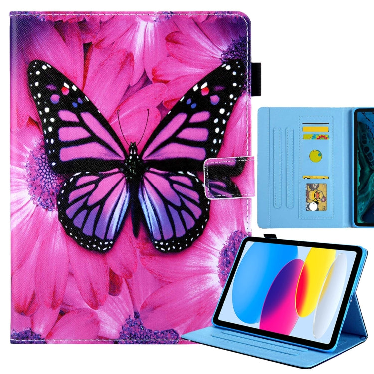 Colored Drawing Leather Smart Tablet Case, For iPad 10th Gen 10.9 2022