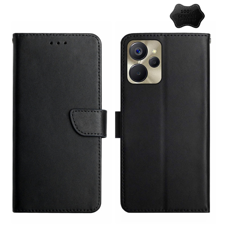 Genuine Leather Fingerprint-proof Flip Phone Case, For Motorola Moto E22s, For Realme 9i 5G, For Realme 10 Pro+