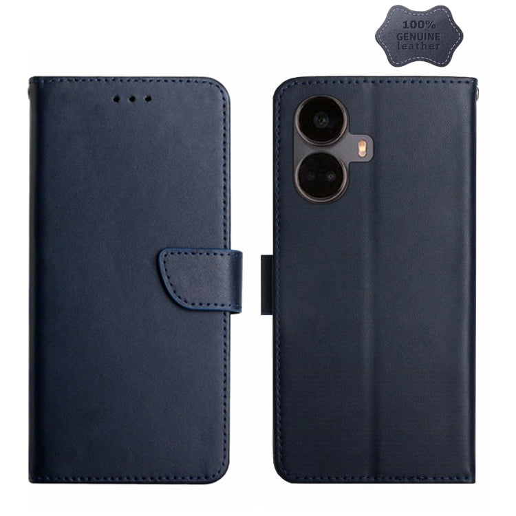 Genuine Leather Fingerprint-proof Flip Phone Case, For Motorola Moto E22s, For Realme 9i 5G, For Realme 10 Pro+