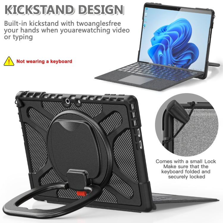 Handle Rotatable Kickstand Shockproof Tablet Case, For MicroSoft Surface Pro 9