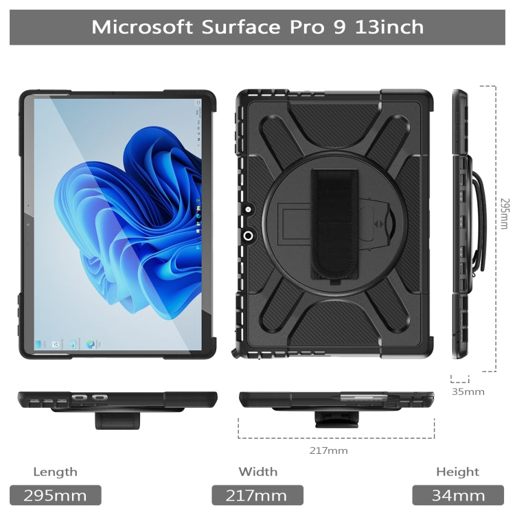 Rotatable Kickstand Grip Shockproof Tablet Case, For MicroSoft Surface Pro 9