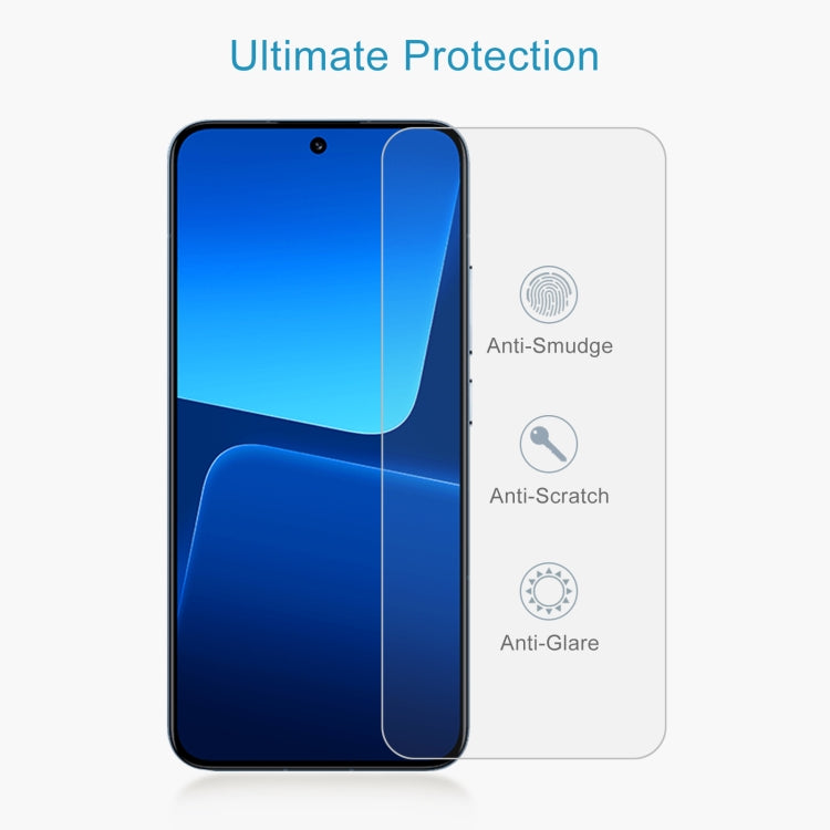 50pcs 0.26mm 9H 2.5D Tempered Glass Film, For Xiaomi 13 (50 PCS)