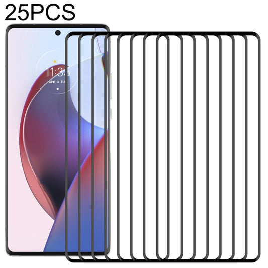 25pcs 3D Curved Edge Full Screen Tempered Glass Film, For Motorola Edge 30 Ultra (25 PCS)