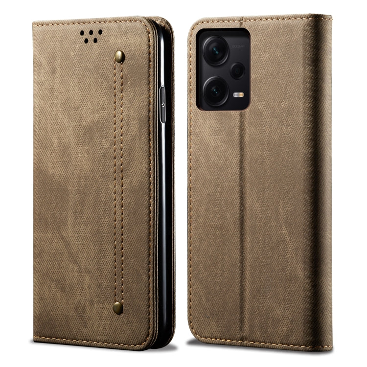 Denim Texture Leather Phone Case, For Xiaomi Redmi Note 12 China, For Xiaomi Redmi Note 12 Pro 5G China, For Xiaomi Redmi Note 12 Pro+ China