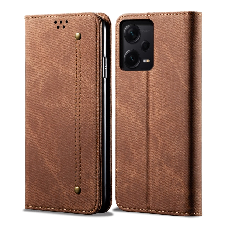 Denim Texture Leather Phone Case, For Xiaomi Redmi Note 12 China, For Xiaomi Redmi Note 12 Pro 5G China, For Xiaomi Redmi Note 12 Pro+ China