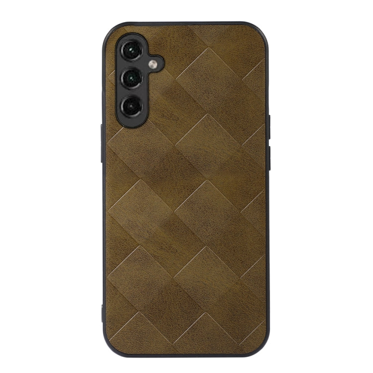 Weave Plaid PU Phone Case, For Samsung Galaxy A14 5G, For Samsung Galaxy S23+ 5G, For Samsung Galaxy S23 Ultra 5G