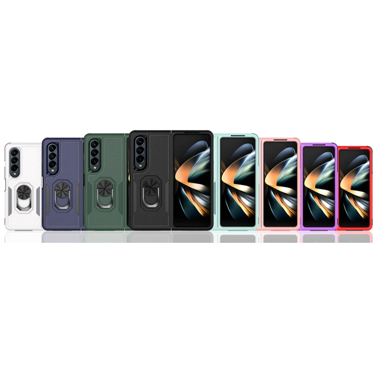 2 in 1 PC + TPU Shockproof Phone Case with Ring Bracket, For Samsung Galaxy Z Fold4