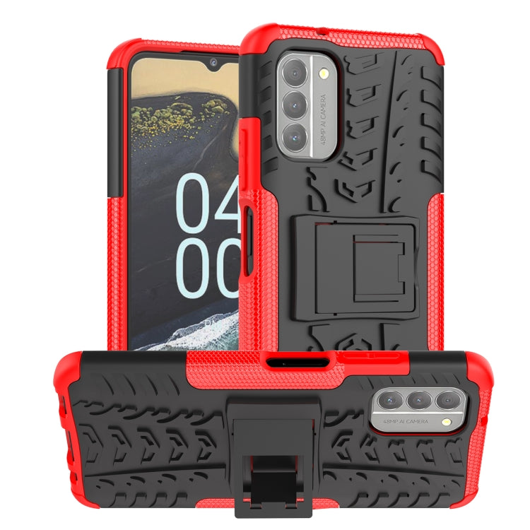 Tire Texture TPU + PC Phone Case with Holder, For Motorola Edge 2022, For vivo Y77, For Samsung Galaxy A04 / M13 5G, For Nokia G400 5G