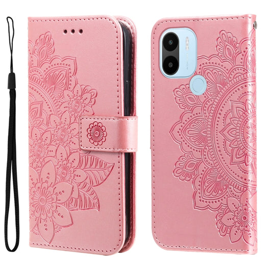 7-petal Flowers Embossing Leather Phone Case, For Xiaomi Redmi A1+, For Xiaomi Redmi 11 Prime 4G, For Xiaomi Redmi Note 12 China, For Xiaomi Redmi Note 12 Pro 5G China, For Xiaomi Redmi Note 12 Pro+ China