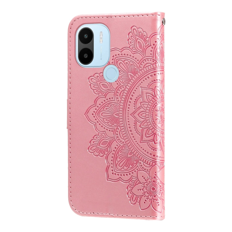 7-petal Flowers Embossing Leather Phone Case, For Xiaomi Redmi A1+, For Xiaomi Redmi 11 Prime 4G, For Xiaomi Redmi Note 12 China, For Xiaomi Redmi Note 12 Pro 5G China, For Xiaomi Redmi Note 12 Pro+ China