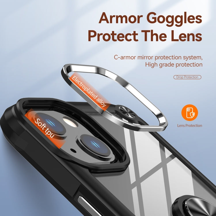 TPU + PC Lens Protection Phone Case with Ring Holder, For iPhone 11, For iPhone 11 Pro, For iPhone 11 Pro Max, For iPhone XS / X, For iPhone XS Max, For iPhone XR, For iPhone 12 / 12 Pro, For iPhone 12 Pro Max