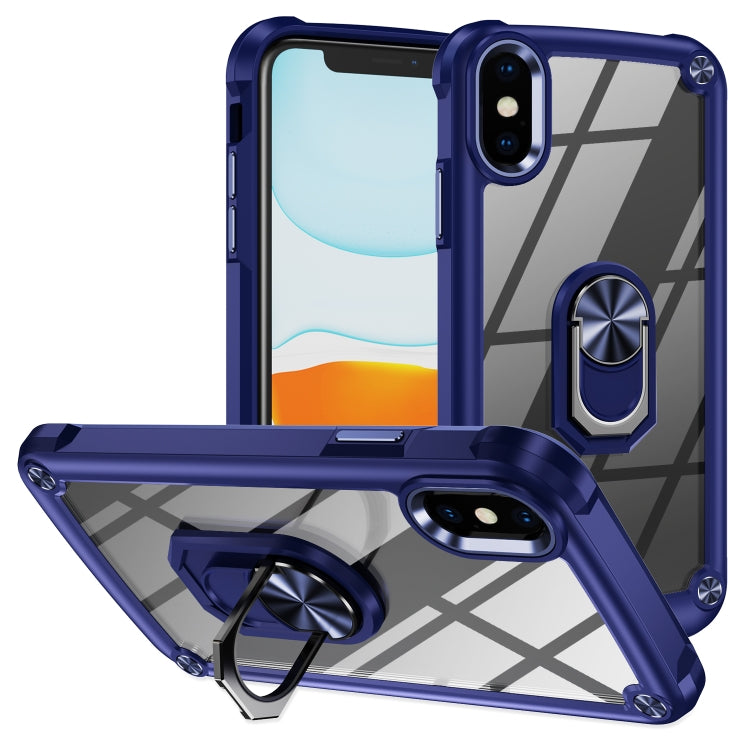 TPU + PC Lens Protection Phone Case with Ring Holder, For iPhone 11, For iPhone 11 Pro, For iPhone 11 Pro Max, For iPhone XS / X, For iPhone XS Max, For iPhone XR, For iPhone 12 / 12 Pro, For iPhone 12 Pro Max