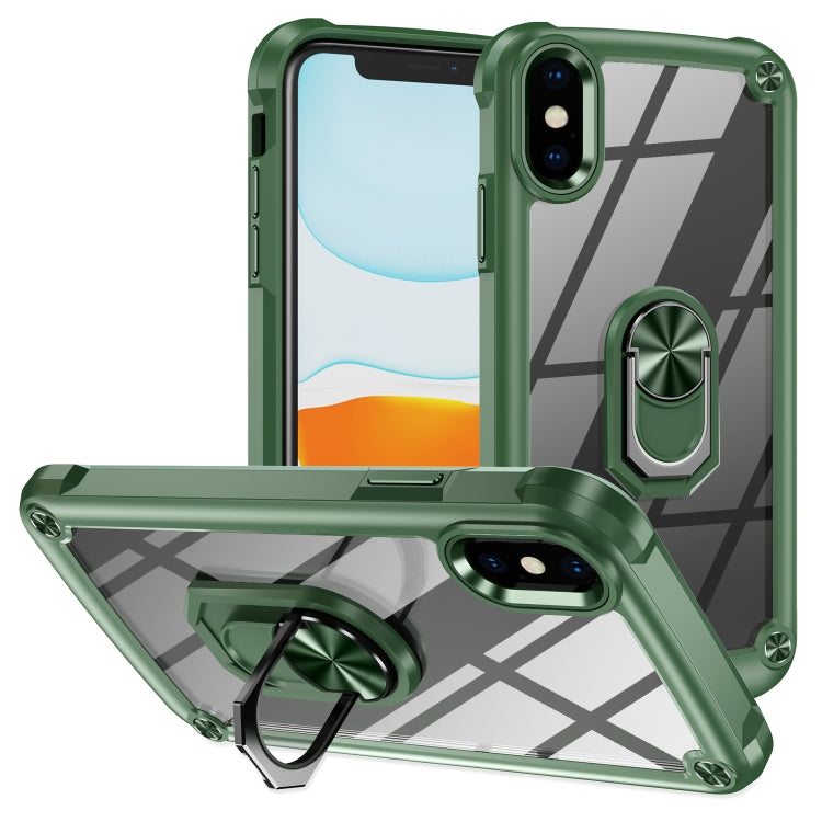 TPU + PC Lens Protection Phone Case with Ring Holder, For iPhone 11, For iPhone 11 Pro, For iPhone 11 Pro Max, For iPhone XS / X, For iPhone XS Max, For iPhone XR, For iPhone 12 / 12 Pro, For iPhone 12 Pro Max