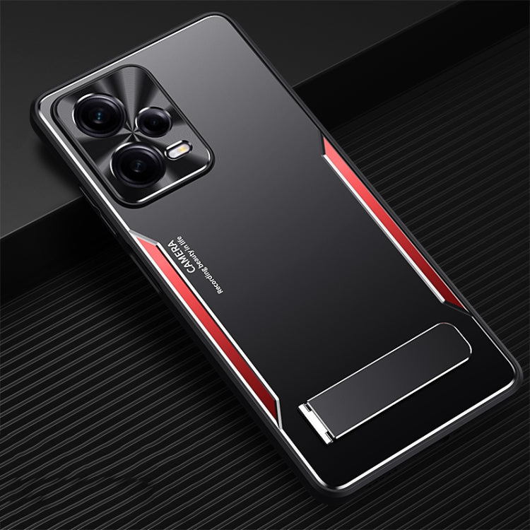 Blade Series TPU + Titanium Alloy Phone Case with Holder, For Xiaomi Redmi Note 12 Pro+ China