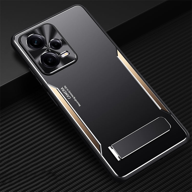 Blade Series TPU + Titanium Alloy Phone Case with Holder, For Xiaomi Redmi Note 12 Pro+ China, For Xiaomi Redmi Note 12 Pro 5G China, For Xiaomi Redmi Note 12 China, For Honor Play 40 Plus