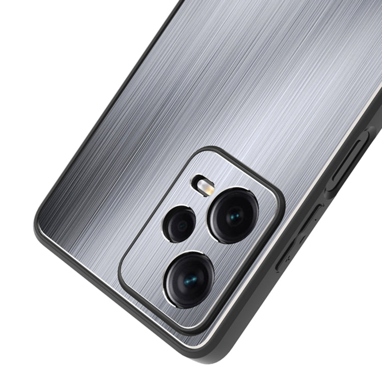 Metal Brushed Texture Shockproof Phone Case, For Xiaomi Redmi Note 12 Pro+ China, For Xiaomi Redmi Note 12 Pro 5G China, For Xiaomi Redmi Note 12 China
