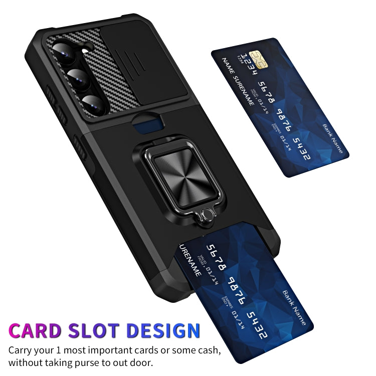 Sliding Camshield Phone Case with Ring Holder & Card Slot, For Samsung Galaxy S23 5G, For Samsung Galaxy S23+ 5G, For Samsung Galaxy S23 Ultra 5G, For Samsung Galaxy A14 5G