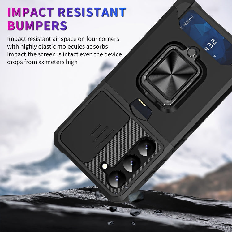 Sliding Camshield Phone Case with Ring Holder & Card Slot, For Samsung Galaxy S23 5G, For Samsung Galaxy S23+ 5G, For Samsung Galaxy S23 Ultra 5G, For Samsung Galaxy A14 5G
