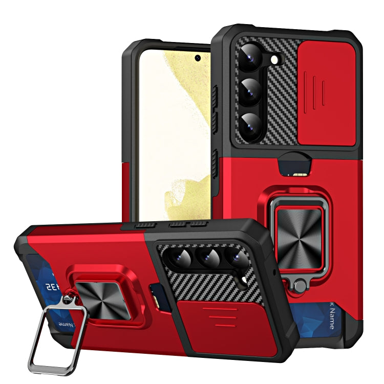 Sliding Camshield Phone Case with Ring Holder & Card Slot, For Samsung Galaxy S23 5G, For Samsung Galaxy S23+ 5G, For Samsung Galaxy S23 Ultra 5G, For Samsung Galaxy A14 5G
