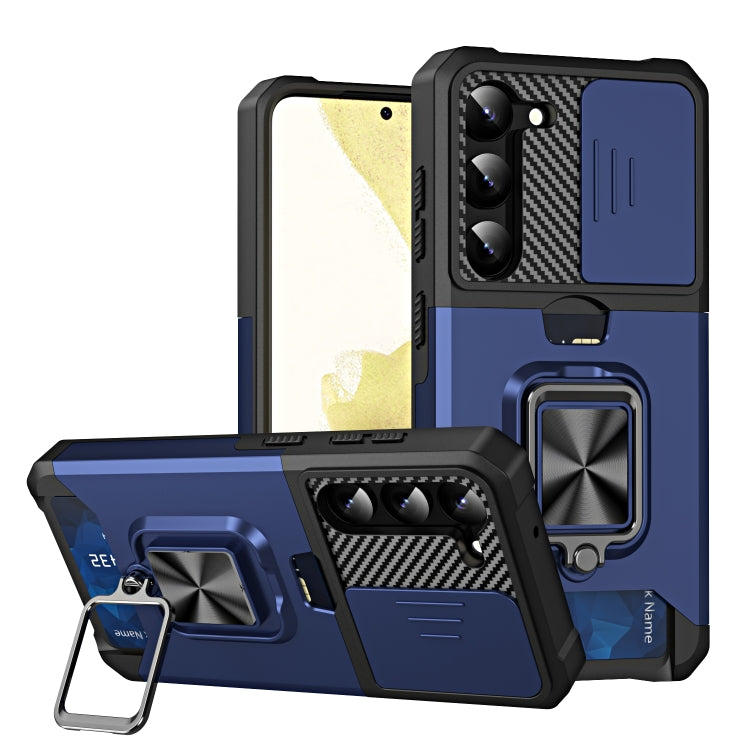 Sliding Camshield Phone Case with Ring Holder & Card Slot, For Samsung Galaxy S23 5G, For Samsung Galaxy S23+ 5G, For Samsung Galaxy S23 Ultra 5G, For Samsung Galaxy A14 5G