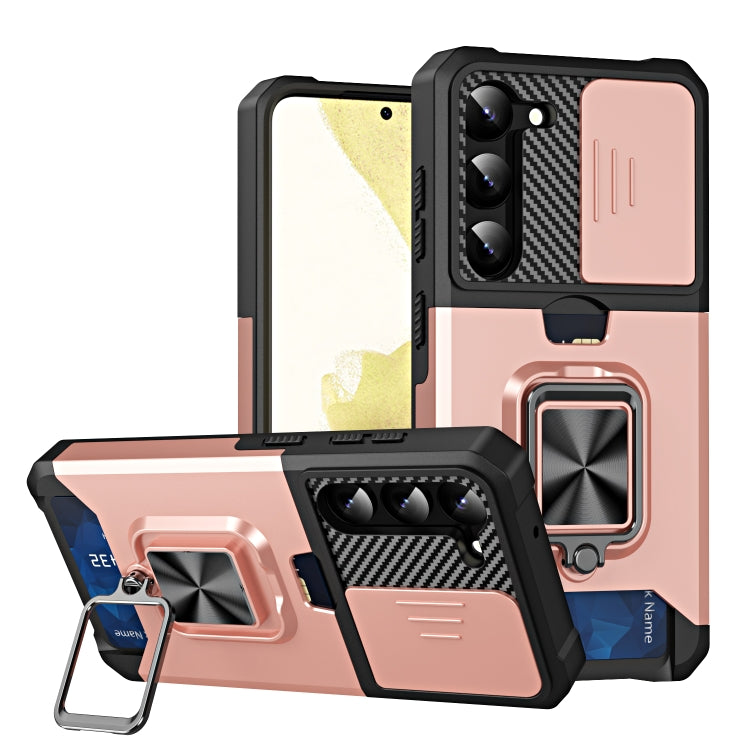 Sliding Camshield Phone Case with Ring Holder & Card Slot, For Samsung Galaxy S23 5G, For Samsung Galaxy S23+ 5G, For Samsung Galaxy S23 Ultra 5G, For Samsung Galaxy A14 5G
