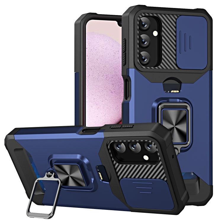 Sliding Camshield Phone Case with Ring Holder & Card Slot, For Samsung Galaxy S23 5G, For Samsung Galaxy S23+ 5G, For Samsung Galaxy S23 Ultra 5G, For Samsung Galaxy A14 5G