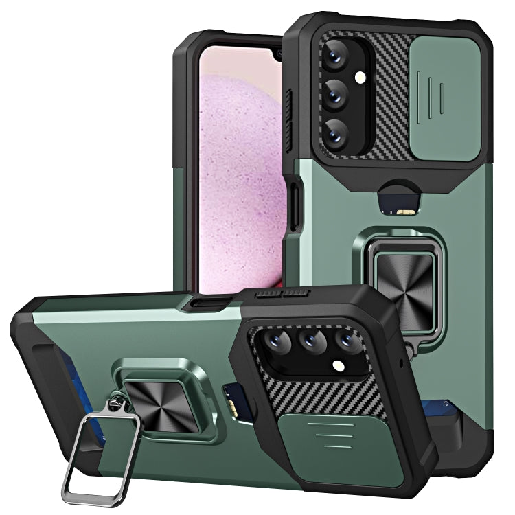 Sliding Camshield Phone Case with Ring Holder & Card Slot, For Samsung Galaxy S23 5G, For Samsung Galaxy S23+ 5G, For Samsung Galaxy S23 Ultra 5G, For Samsung Galaxy A14 5G