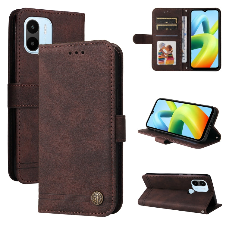 Skin Feel Life Tree Metal Button Leather Phone Case, For Xiaomi Redmi A1+, For Xiaomi Redmi 11 Prime 4G, For Xiaomi Redmi Note 12 China, For Xiaomi Redmi Note 12 Pro 5G China, For Xiaomi Redmi Note 12 Pro+ China