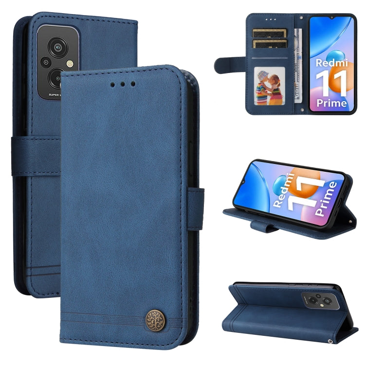 Skin Feel Life Tree Metal Button Leather Phone Case, For Xiaomi Redmi A1+, For Xiaomi Redmi 11 Prime 4G, For Xiaomi Redmi Note 12 China, For Xiaomi Redmi Note 12 Pro 5G China, For Xiaomi Redmi Note 12 Pro+ China