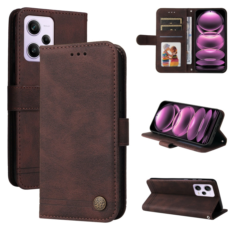 Skin Feel Life Tree Metal Button Leather Phone Case, For Xiaomi Redmi A1+, For Xiaomi Redmi 11 Prime 4G, For Xiaomi Redmi Note 12 China, For Xiaomi Redmi Note 12 Pro 5G China, For Xiaomi Redmi Note 12 Pro+ China