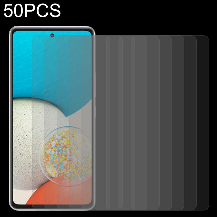 50pcs 0.26mm 9H 2.5D Tempered Glass Film, For Samsung Galaxy A54 5G (50 PCS)