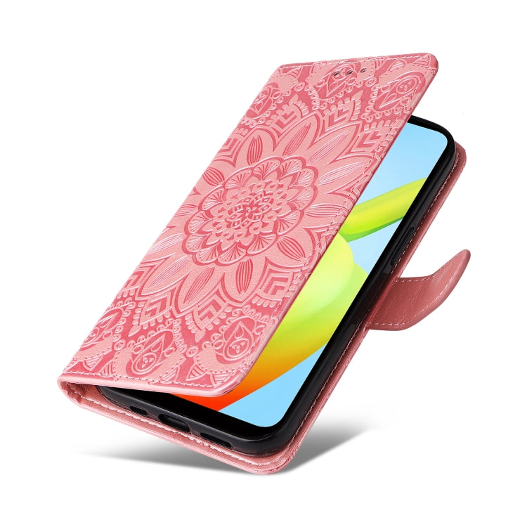 Embossed Sunflower Leather Phone Case, For Xiaomi Redmi A1+, For Xiaomi Redmi 11 Prime 4G, For Xiaomi Redmi Note 12 China, For Xiaomi Redmi Note 12 Pro 5G China, For Xiaomi Redmi Note 12 Pro+ China