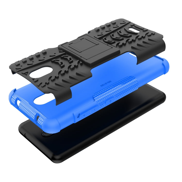 Tire Texture TPU + PC Phone Case with Holder, For Nokia C100, For Nokia C200, For Nokia G100, For Sony Xperia 5 IV, For OPPO A57 4G