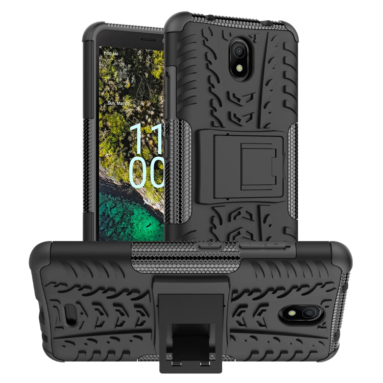 Tire Texture TPU + PC Phone Case with Holder, For Nokia C100, For Nokia C200, For Nokia G100, For Sony Xperia 5 IV, For OPPO A57 4G