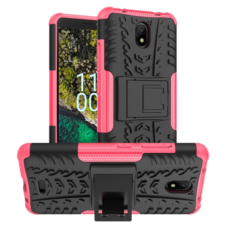 Tire Texture TPU + PC Phone Case with Holder, For Nokia C100, For Nokia C200, For Nokia G100, For Sony Xperia 5 IV, For OPPO A57 4G