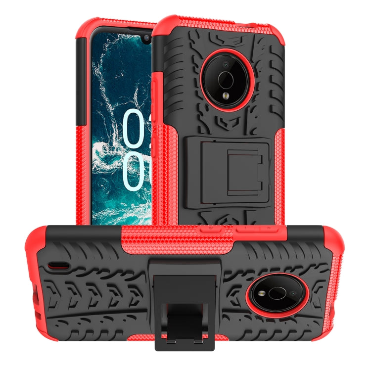 Tire Texture TPU + PC Phone Case with Holder, For Nokia C100, For Nokia C200, For Nokia G100, For Sony Xperia 5 IV, For OPPO A57 4G