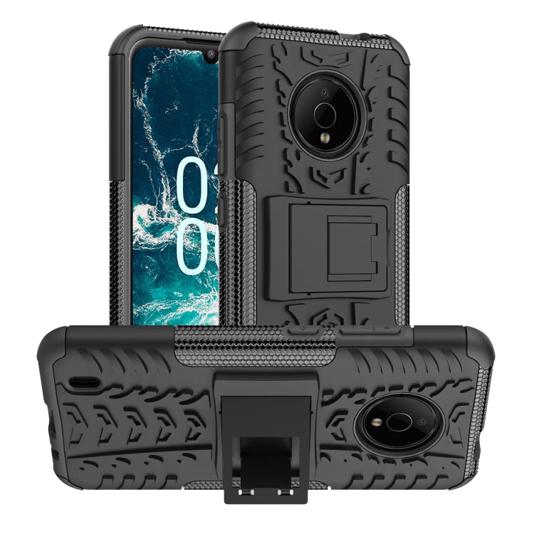 Tire Texture TPU + PC Phone Case with Holder, For Nokia C100, For Nokia C200, For Nokia G100, For Sony Xperia 5 IV, For OPPO A57 4G